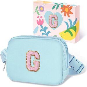 Fanny Pack for Girls G Blue Chenille